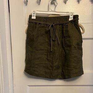 LOFT Khaki Drawstring Skirt